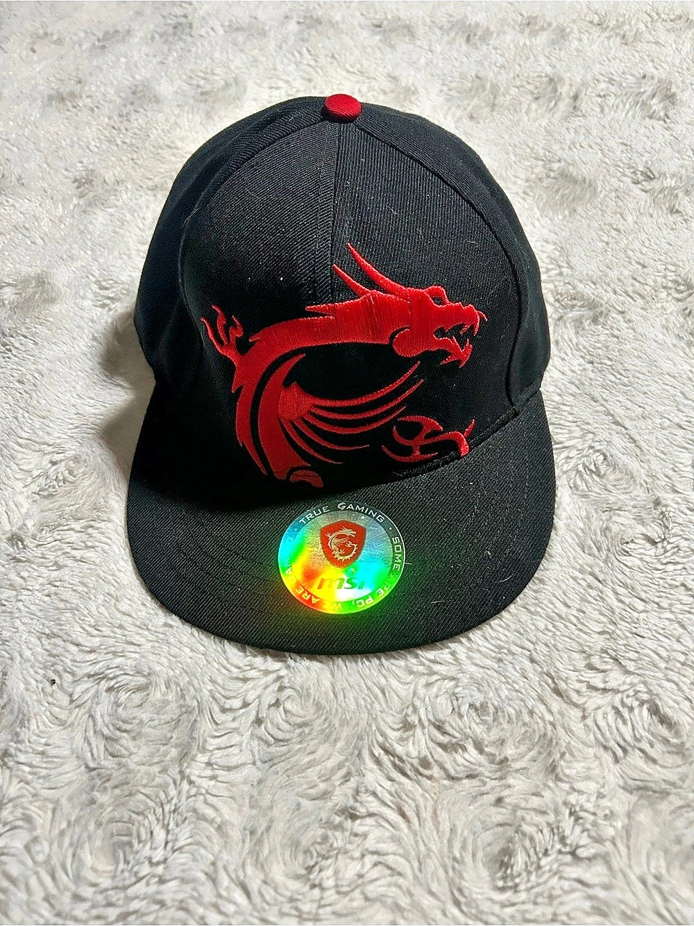 MSI Black Dragon Snapback Hat in Black & Red